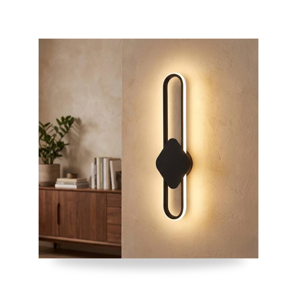 انارة جداري مودرن اسود 3 اضاءات 50 سم 15 واط موديل 8WA - E7240 - 500FGD+3CO3