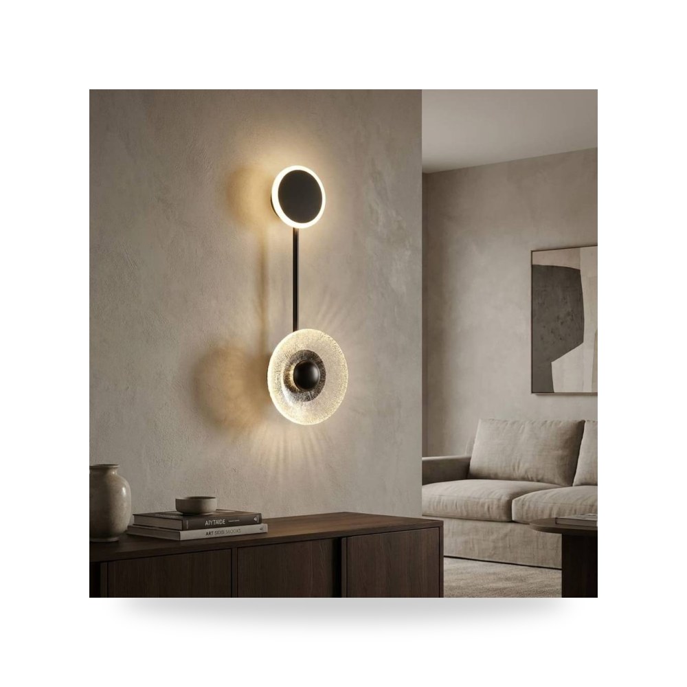 انارة جداري مودرن اسود 3 اضاءات 50 سم 5 واط موديل 8WA - E7245 - 500BK+3CO3