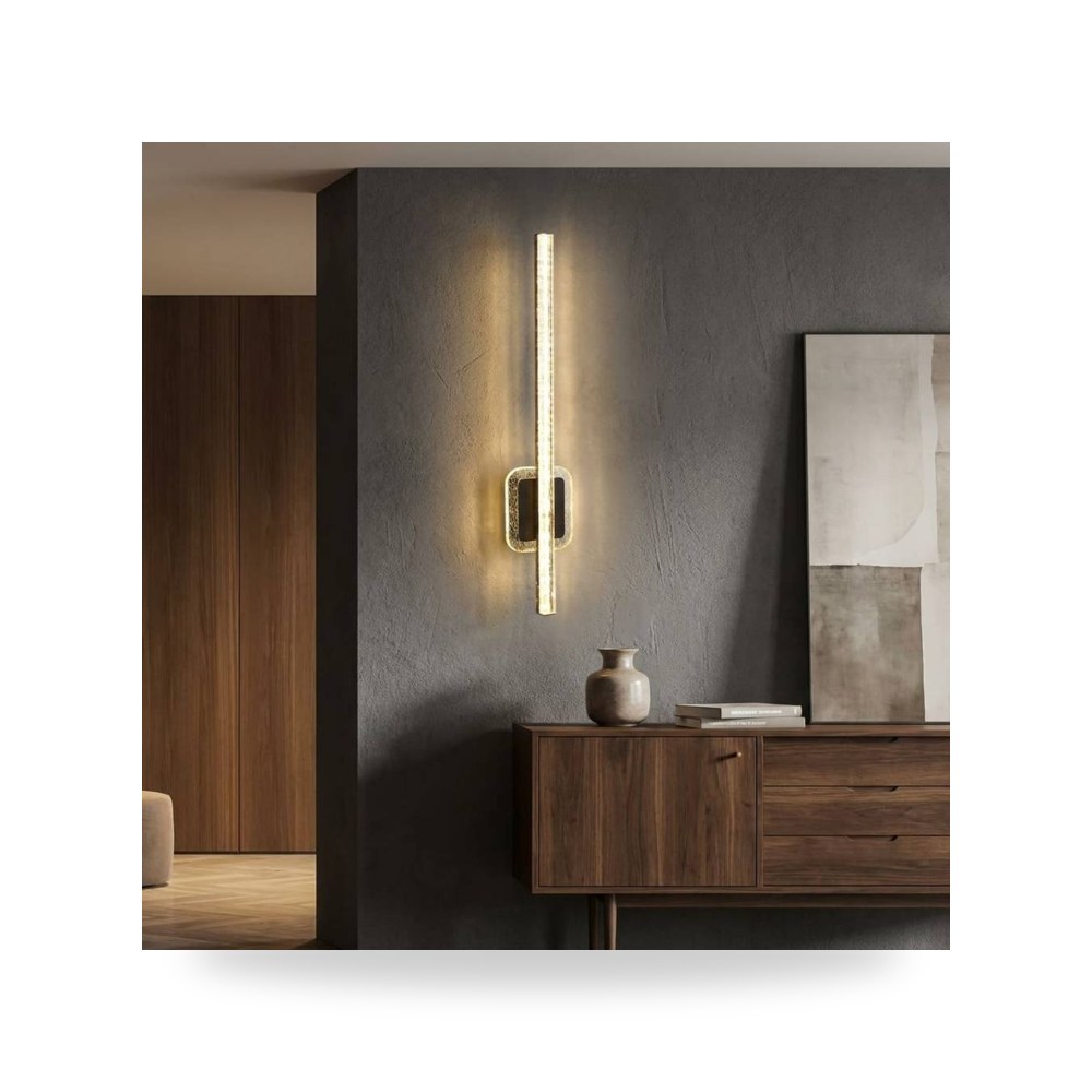 انارة جداري مودرن اسود 3 اضاءات 60 سم 9 واط موديل 8WA - E7243 - 600BK+3CO3
