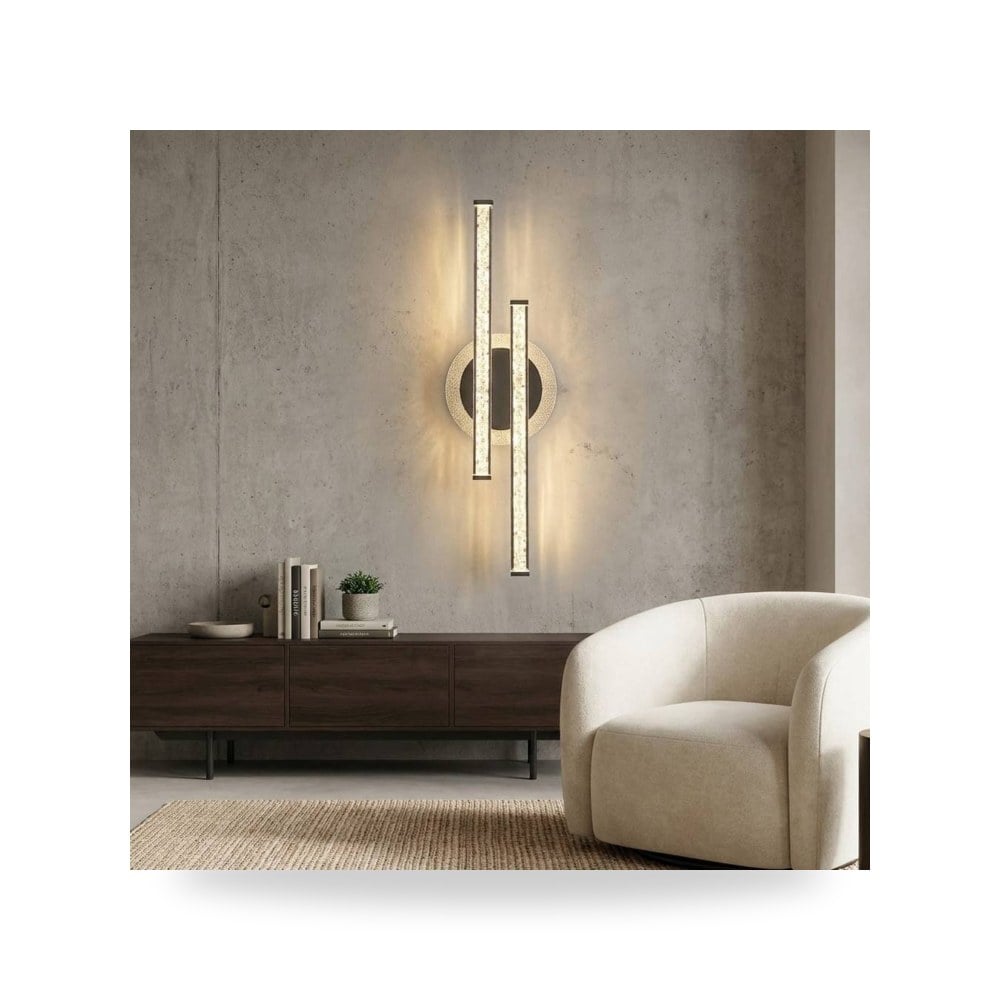 انارة جداري مودرن اسود 3 اضاءات 40 سم 9 واط موديل 8WA - E7242 - 400BK+3CO3