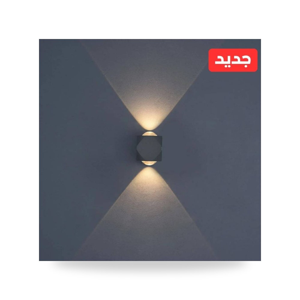 انارة جدارية خارجي اضاءه اصفر شمسي جهتين لايت