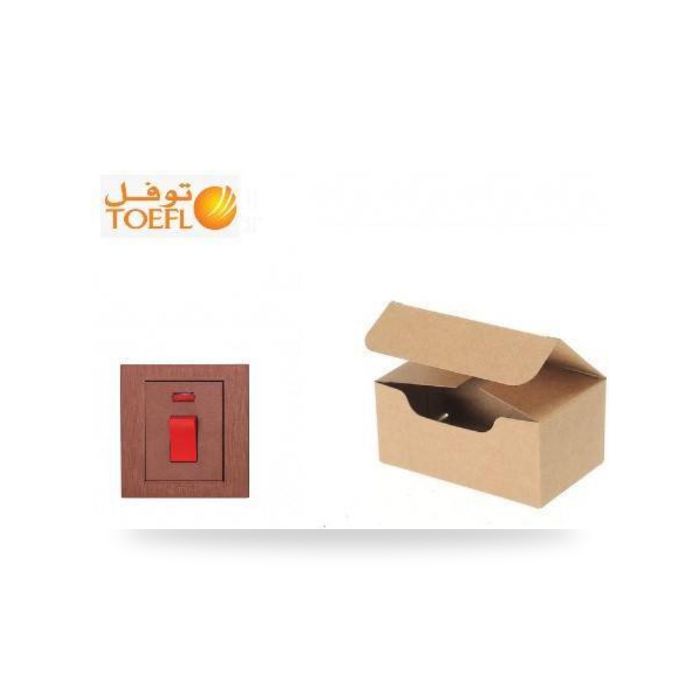 كرتون 10 حبه مفتاح سخان توفل عودى خشبي لايت