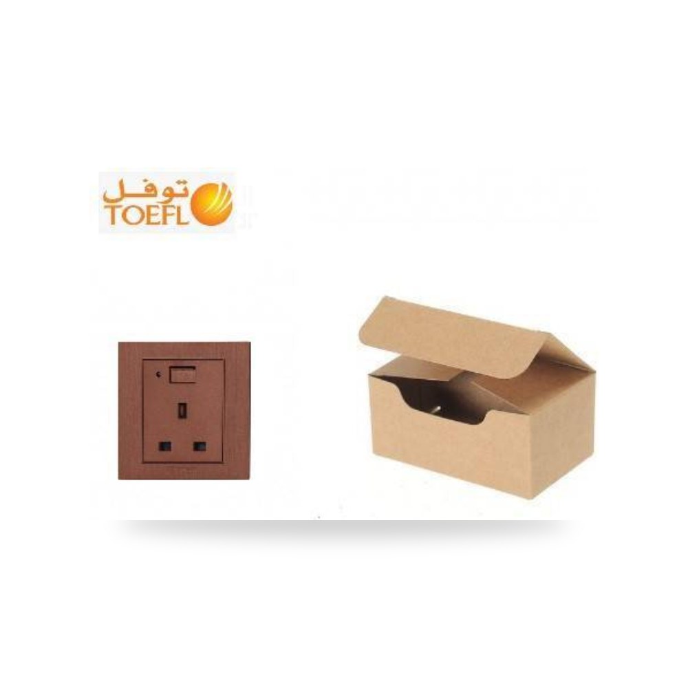 كرتون 10 حبه فيش ثلاثي USB توفل عودى خشبي