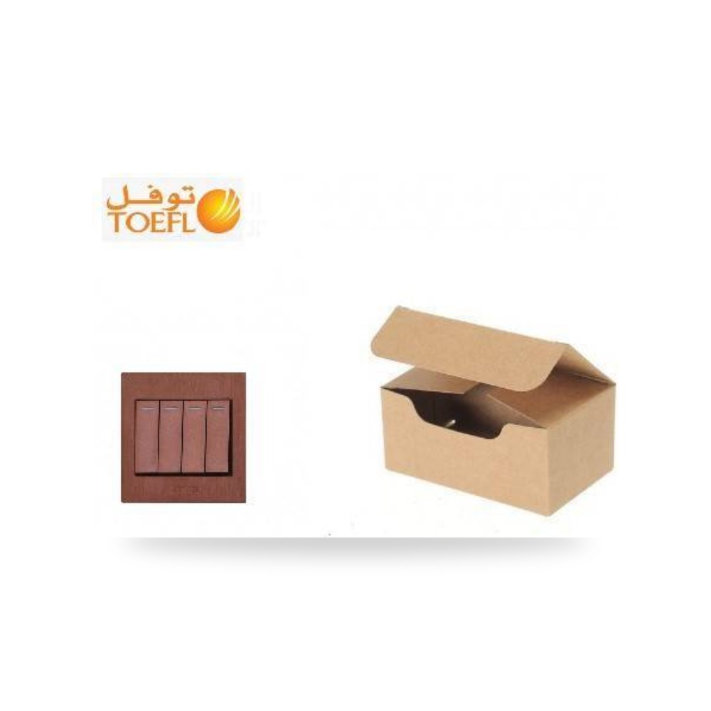 كرتون 10 حبه مفتاح رباعى توفل عودى خشبي لايت