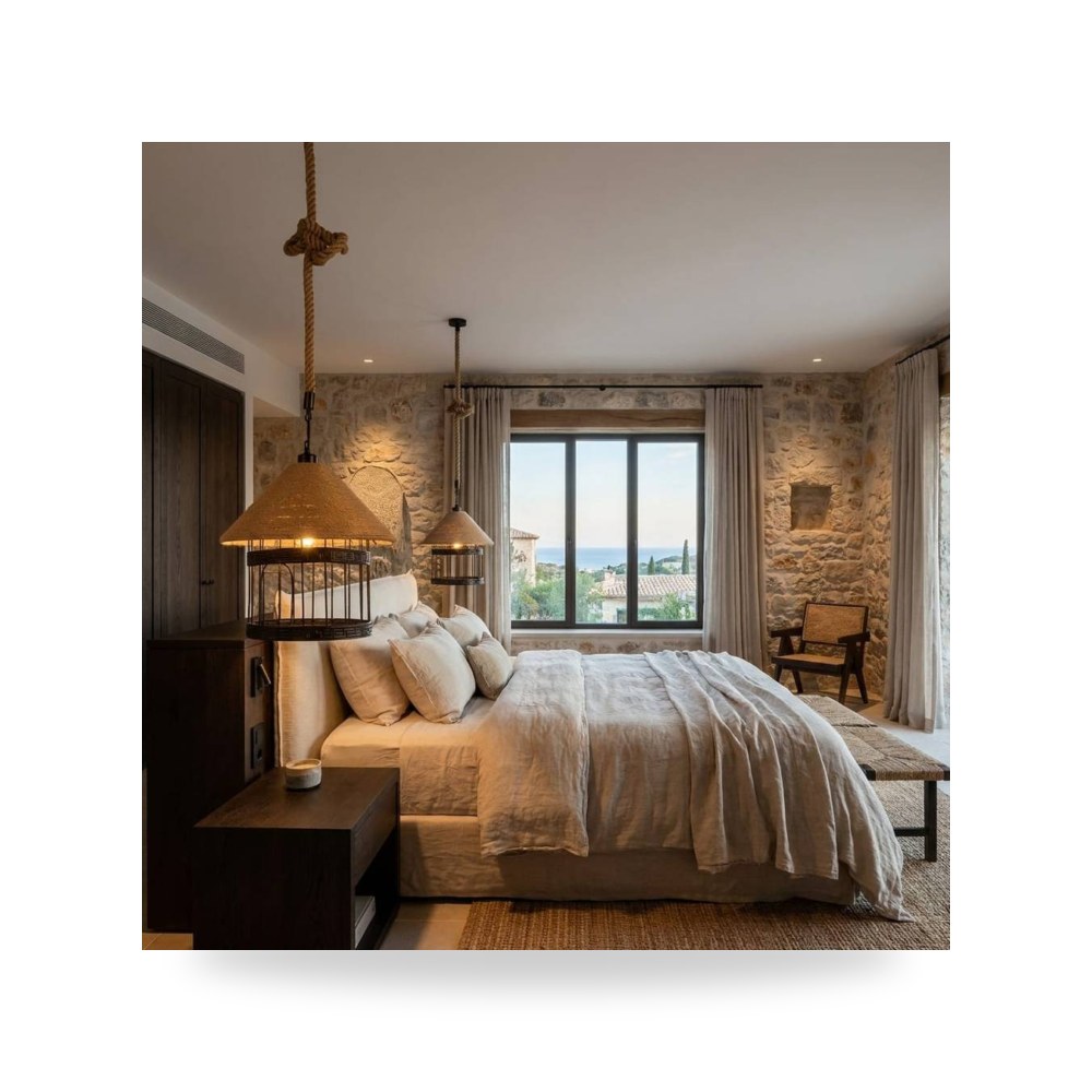 اناره معلقه ريفي لمبة E27 موديل 8HA - D6329 - BK3