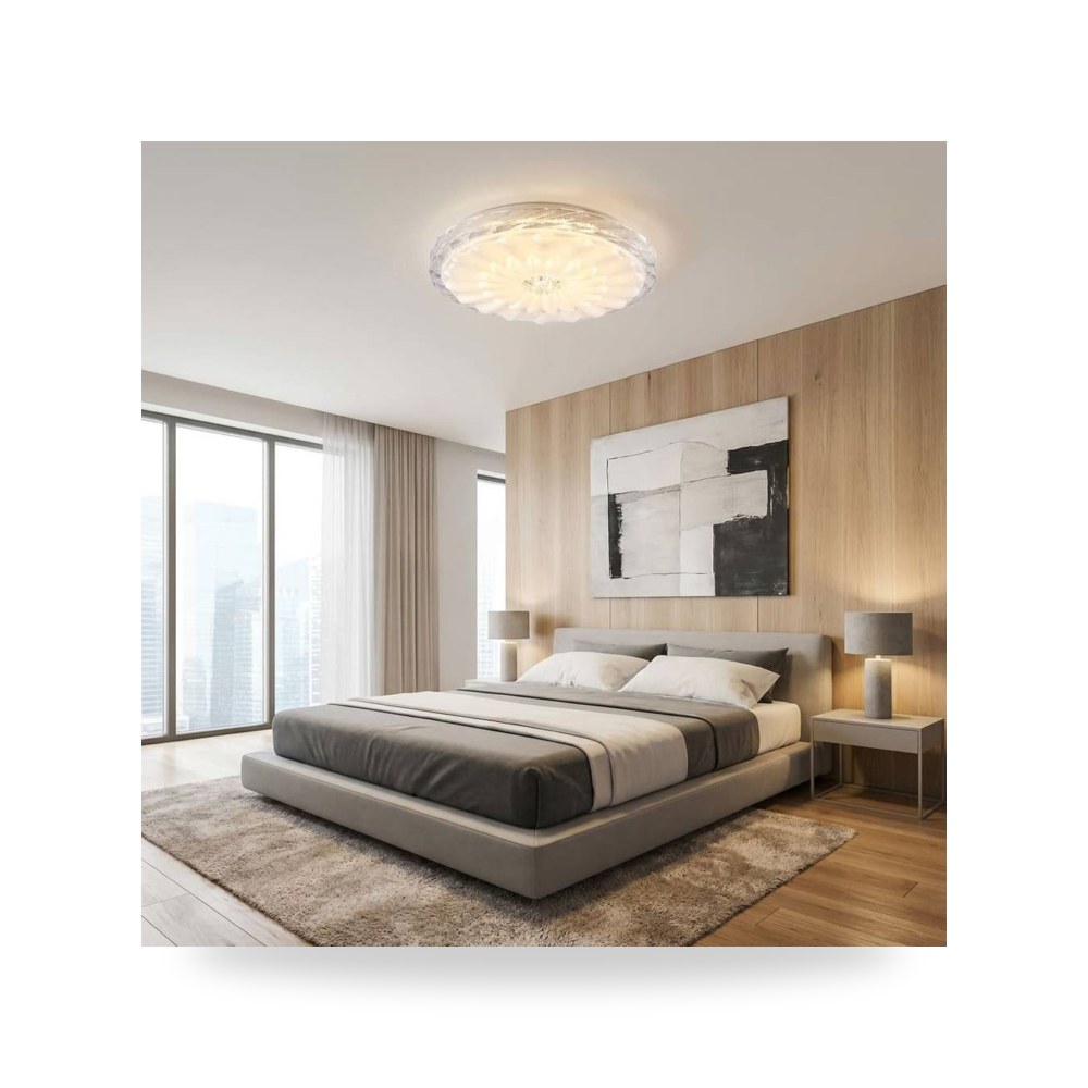ثريا لطش ابيض الانارة 3 اضاءات 42 واط لايت موديل 8CE - E7260 - 400WH+3C3