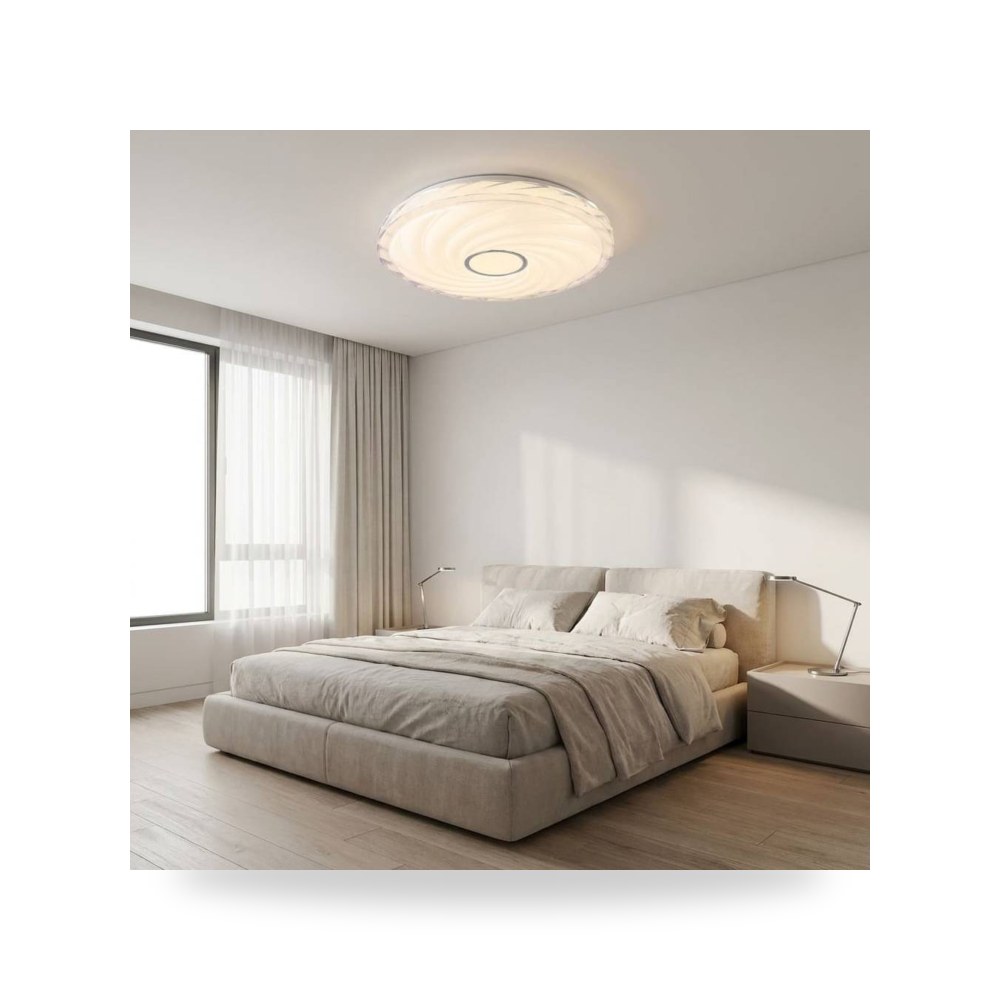 ثريا لطش ابيض الانارة 3 اضاءات 42 واط أصفر موديل 8CE - E7262 - 400WH+3C3