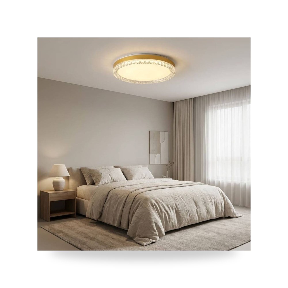 ثريا لطش ذهبي الانارة 3 اضاءات 42 واط لايت موديل 8CE - E7252 - 400GD+3C3