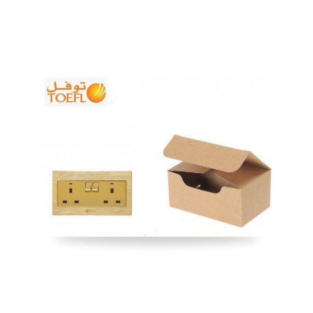 كرتون 5 حبه 2 فيش ثلاثي 2 مفتاح توفل ذهبي موديل 11556-5
