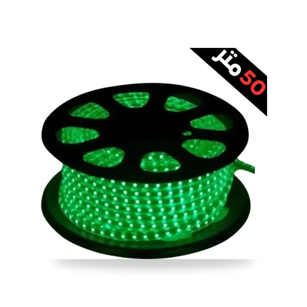 شريط ليد 50 متر 2 خط لون اخضر أخضر موديل 11206