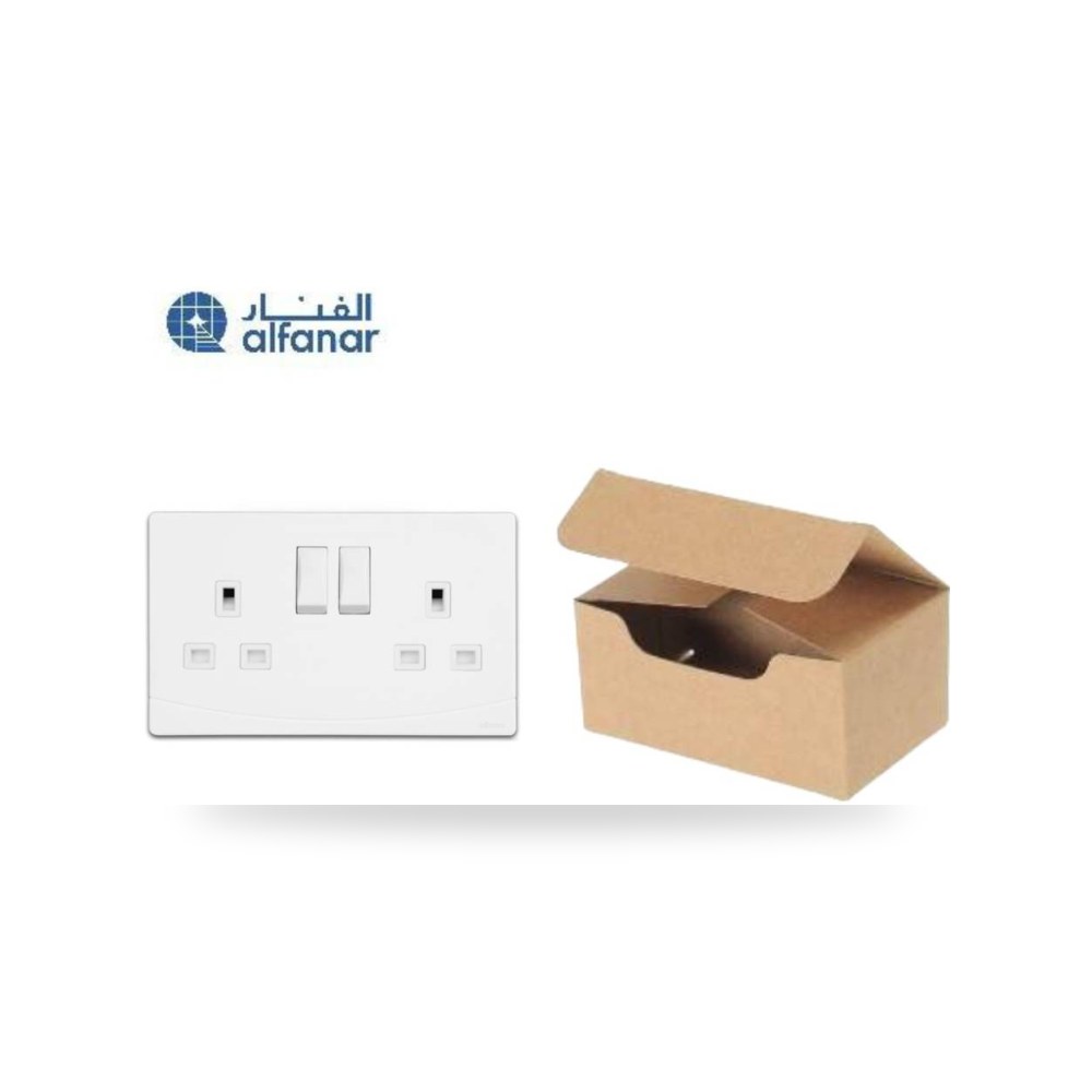 كرتون 5 حبه فيش ثلاثي مجوز مع مفتاح سدرا أبيض موديل 12508-5