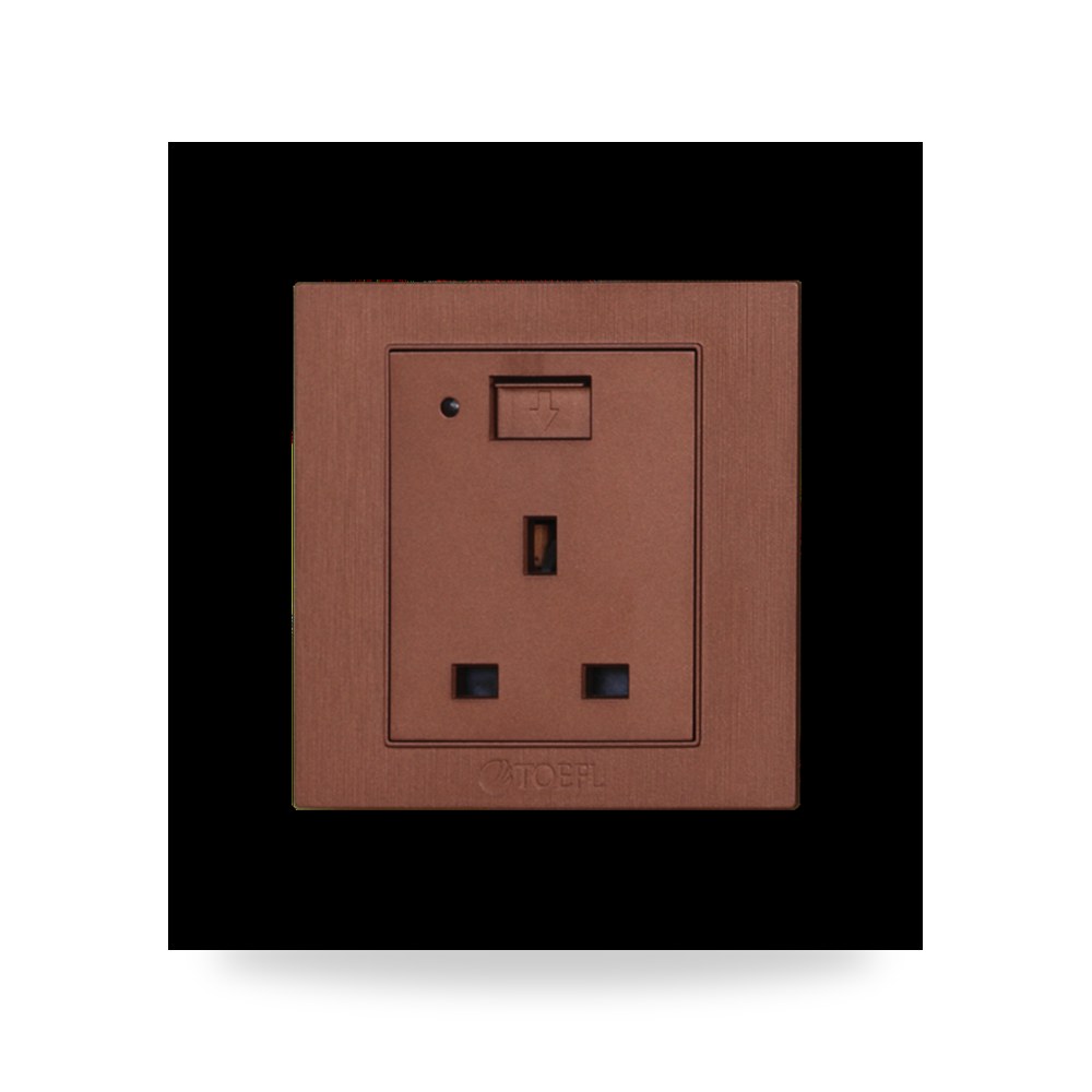 فيش ثلاثي USB توفل عودى خشبي موديل 11606