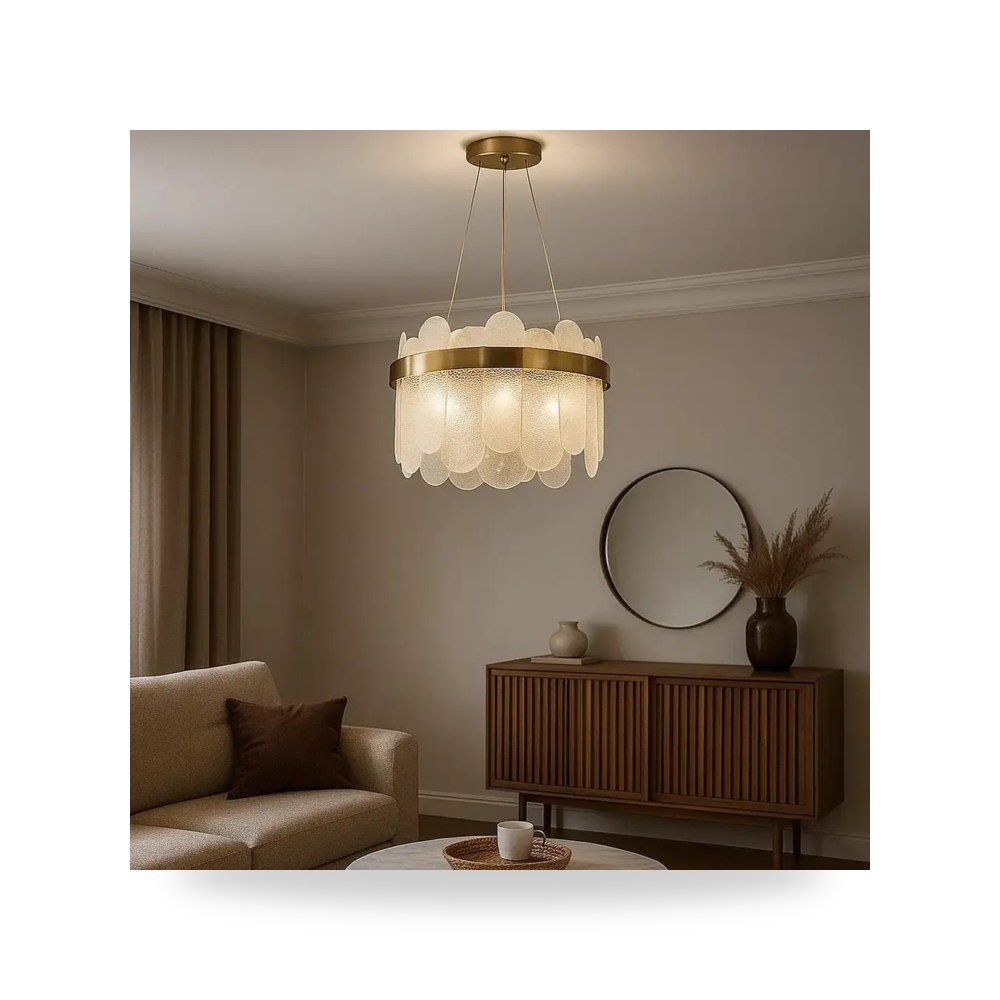 ثريا كلاسيك 3 اضاءات مدمجة 36 واط 40 سم لايت موديل 8HA - C5189 - 400 - GD+3CO3
