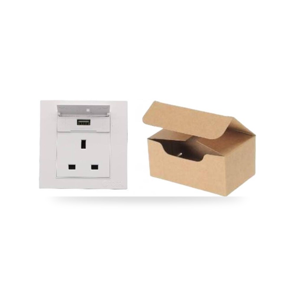 كرتون 10 حبه فيش ثلاثي usb توفل ابيض لايت