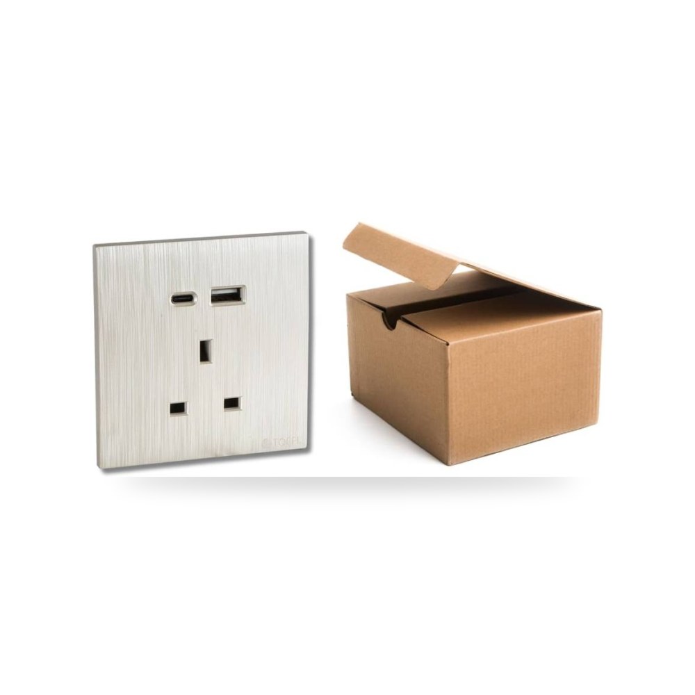 كرتون 10 حبة فيش ثلاثي مع منفذ يو اس بي USB