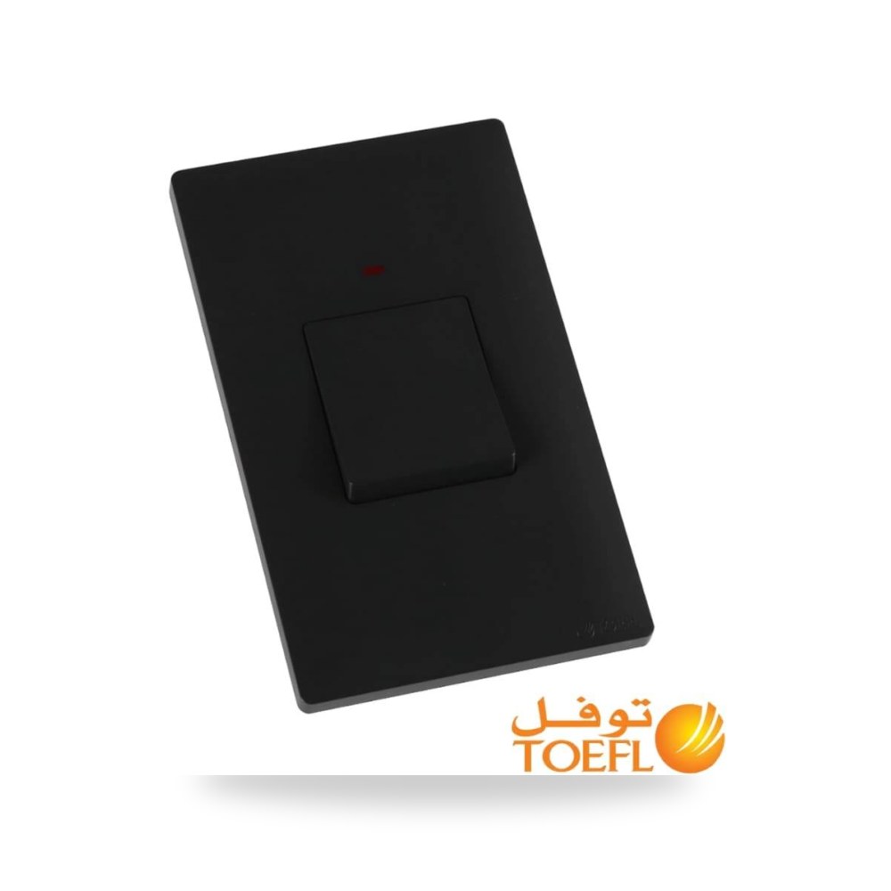مفتاح مكيف 45 امبير أسود بيانو 7 × 14 لايت موديل 14206