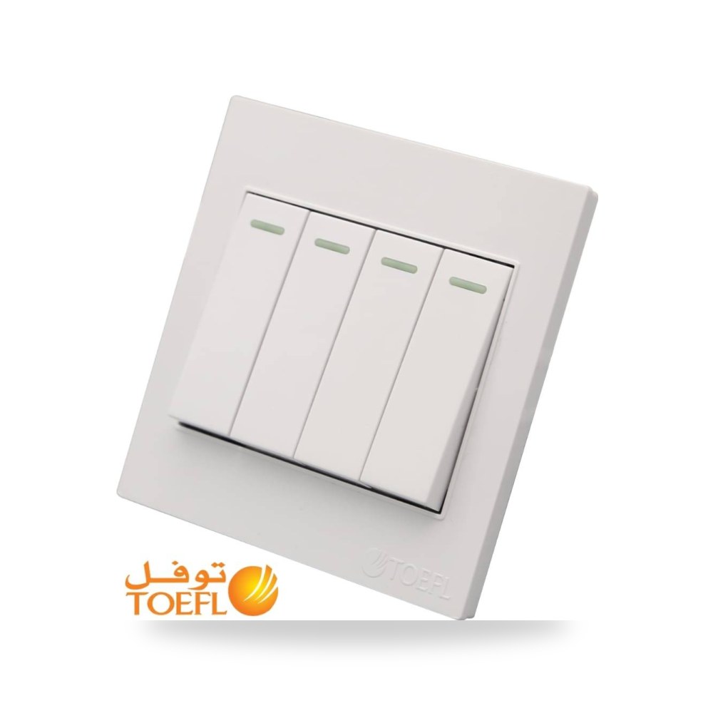 مفتاح رباعي توفل ابيض أبيض موديل 11403