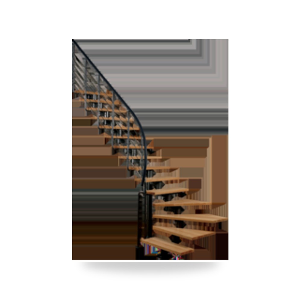 سلم معياري مدمج موفر للمساحة موديل ATRIUM شركة (REMCO)