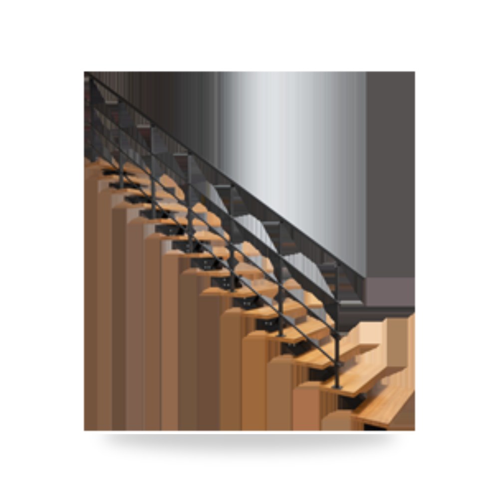 سلم مستقيم معماري مودرن موديل ATRIUM Lineo شركة (REMCO)