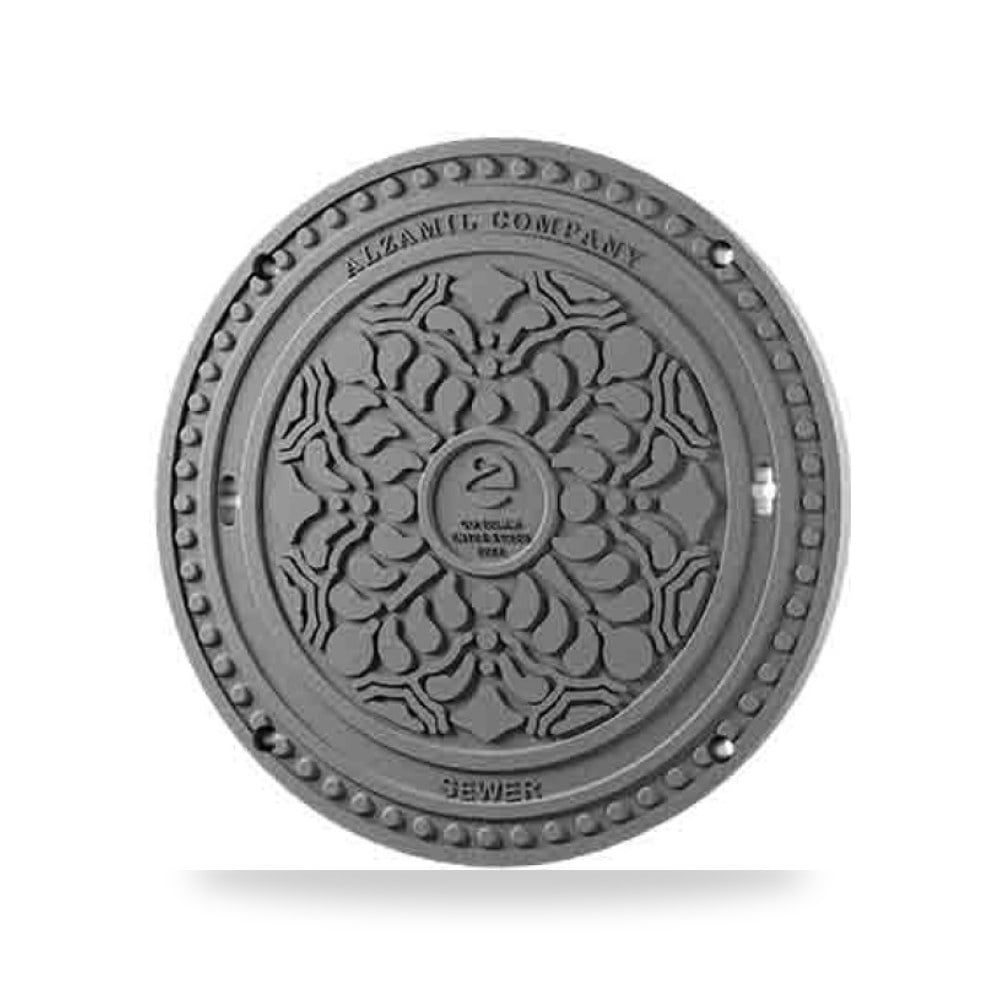 غطاء صرف صحي مزخرف حمولة ثقيلة 25 طن بمقاس 60 شركة (REMCO)