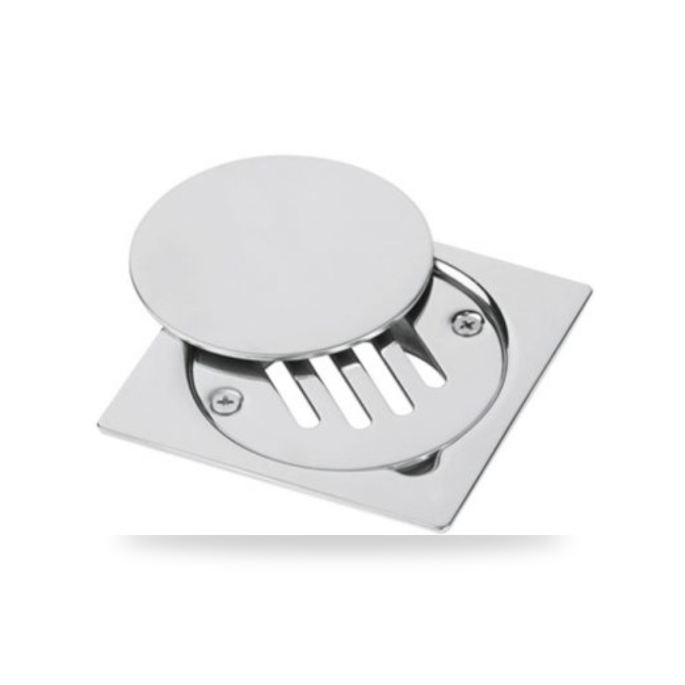 فيربلاست صفاية مربعة أرضية 15 × 15 سم كروم شركة (REMCO) موديل N116.003-2