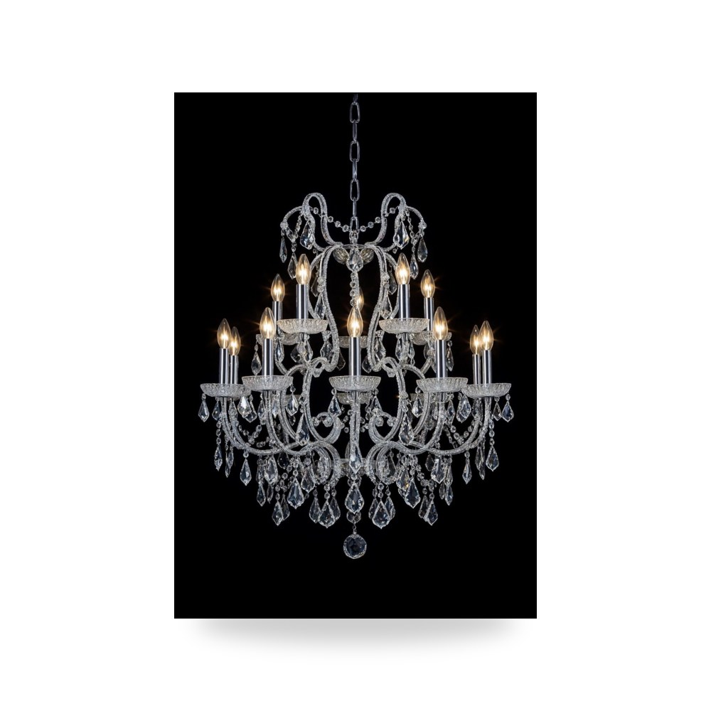 ثريا حلزونية متدرجة بارتفاع 2.5 متر للفلل شركة الماسة للكريستال (Almasah Crystal Lighting)