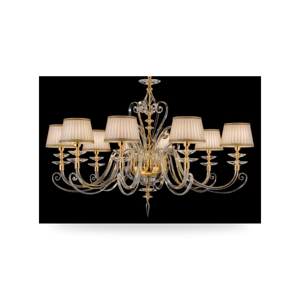 ثريا ماريا تيريزا 10 أذرع مع صحون كريستال شركة الماسة للكريستال (Almasah Crystal Lighting)