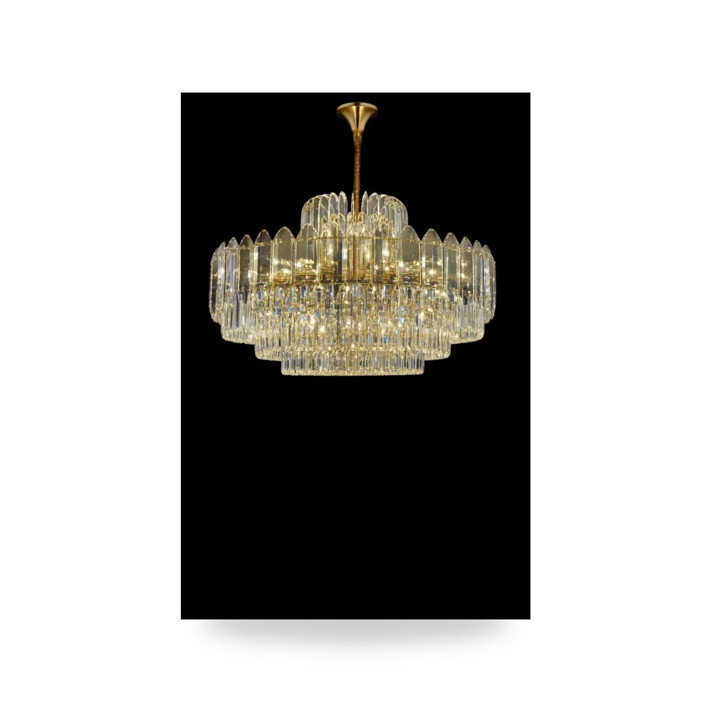 ثريا بوهيمية خضراء زمردية محفورة يدويا مع شركة الماسة للكريستال (Almasah Crystal Lighting)
