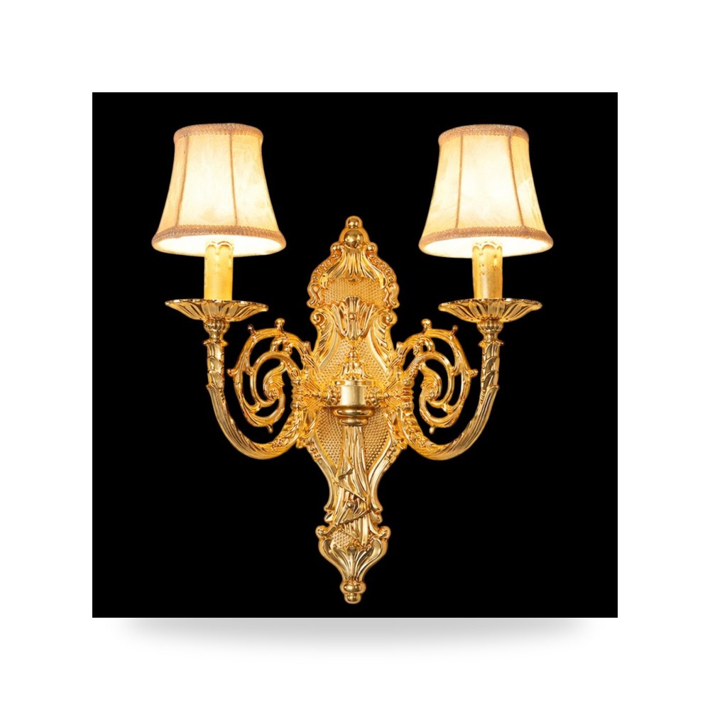 أبليك جداري فرنسي كلاسيكي 4 أذرع بطبقتين شركة الماسة للكريستال (Almasah Crystal Lighting)