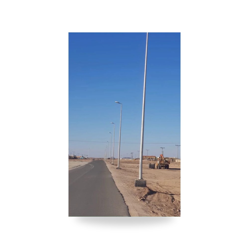 كابولي وذراع إنارة فولاذي مجلفن عالي التحمل مصنع العتيبي لأعمدة الإنارة (Al-Otaibi Poles)
