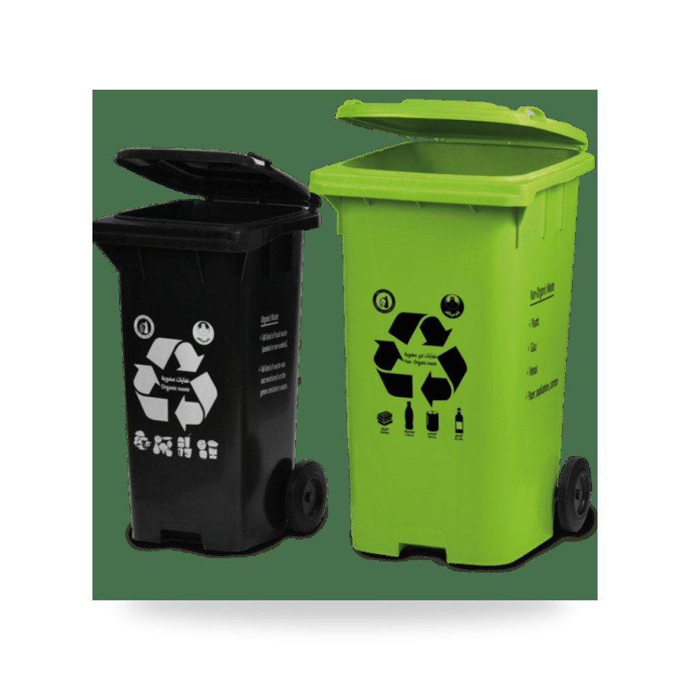 طقم عجلات بديلة لحاويات النفايات 240 لتر