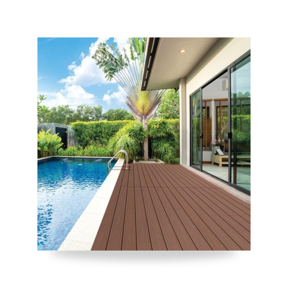 ألواح دك خارجي WPC بلون رمادي فحمي فخم أرش ديكو (Archdeco GCC)