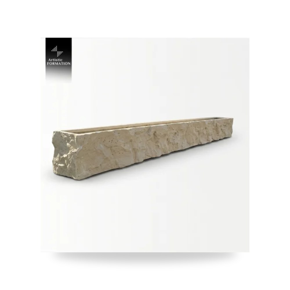 حوض زراعة بتصميم حجري معتمد مصنع التشكيل الفني للفيبرجلاس (Artistic Formation)