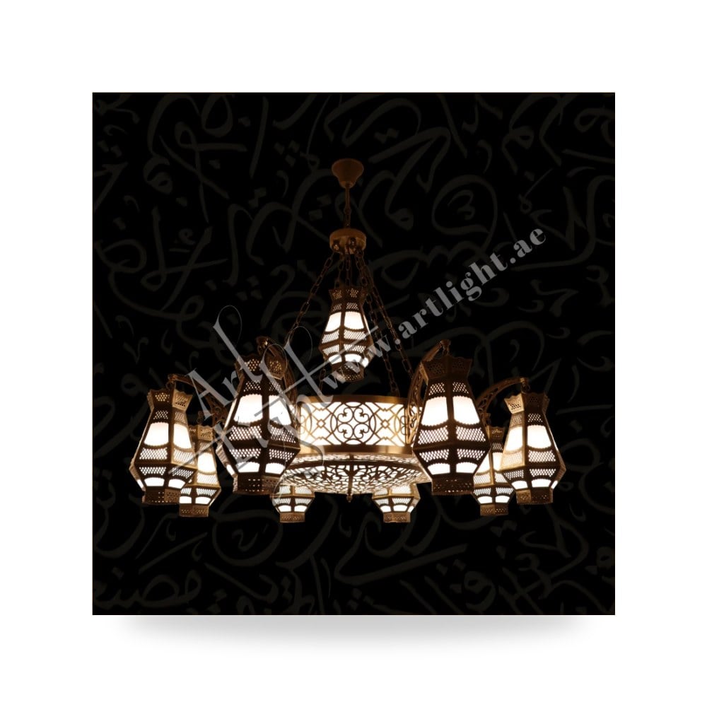 ثريا مساجد وقباب إسلامية تراثية من النحاس آرت لايت (Art Light) - للإنارة الفاخرة