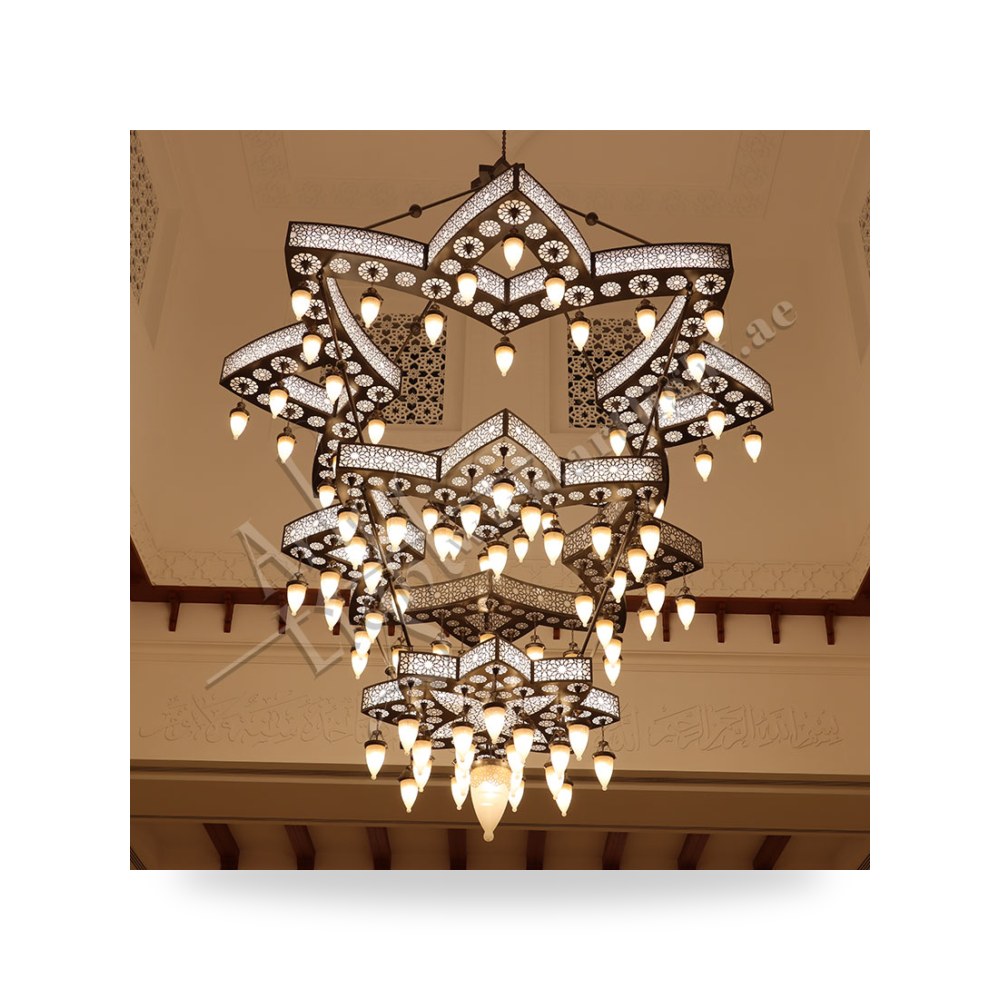 ثريا مساجد وقباب إسلامية تراثية من النحاس آرت لايت (Art Light) - للإنارة الفاخرة