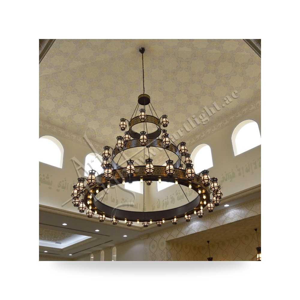 ثريا مساجد وقباب إسلامية تراثية من النحاس آرت لايت (Art Light) - للإنارة الفاخرة