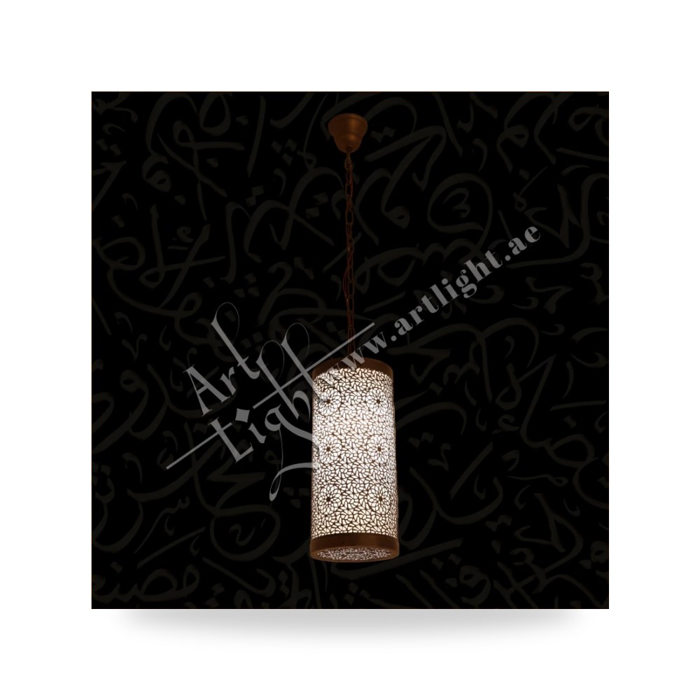 فانوس نحاسي مغربي وأندلسي معلق يدوي الصنع آرت لايت (Art Light) - للإنارة الفاخرة