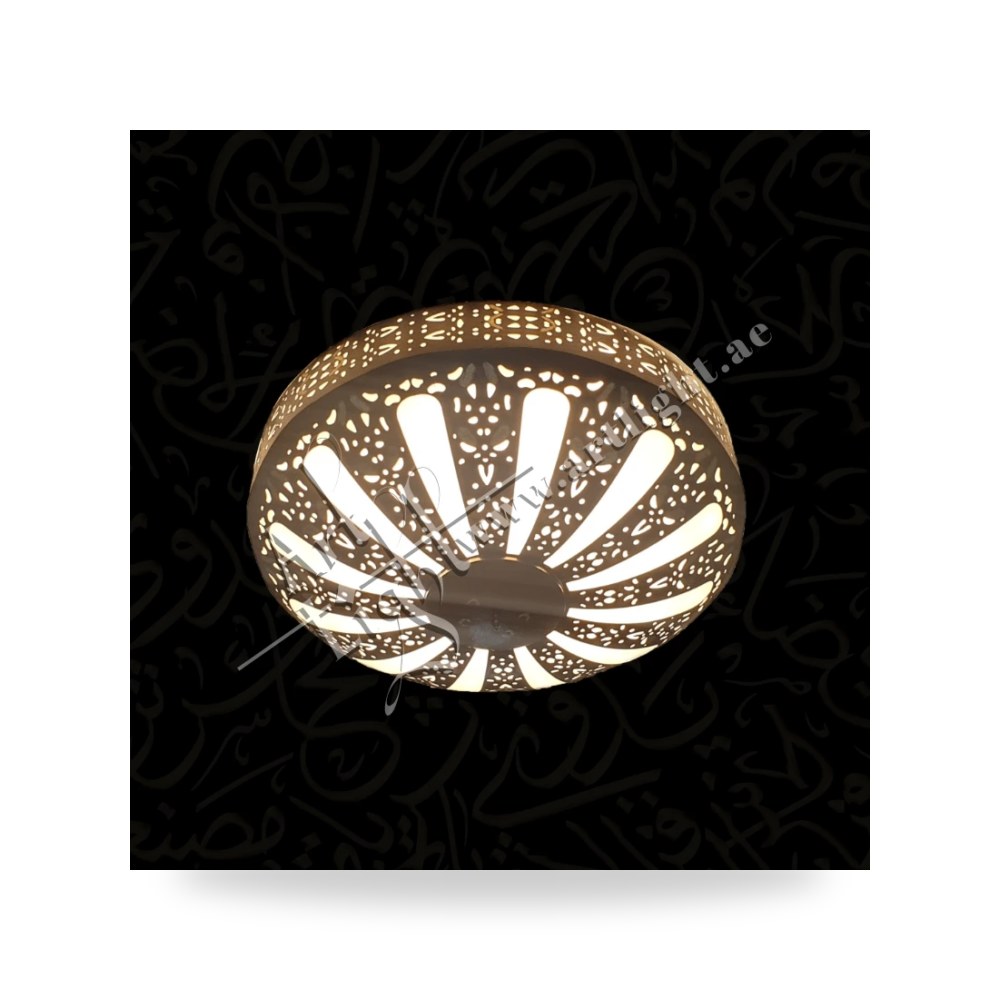 إنارة سقفية نحاسية لطش وديكورية بتصميم أندلسي آرت لايت (Art Light) - للإنارة الفاخرة