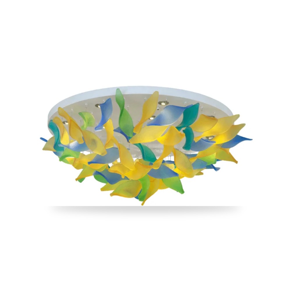 إنارة سقفية لطش كريستال عصفور مذهبة ومرصعة كريستال عصفور (Asfour Crystal) - للمشغولات