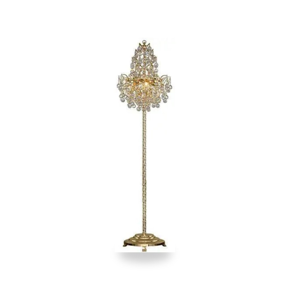 مصباح أرضي ستاند كريستال عصفور فاخر مذهبة كريستال عصفور (Asfour Crystal) - للمشغولات
