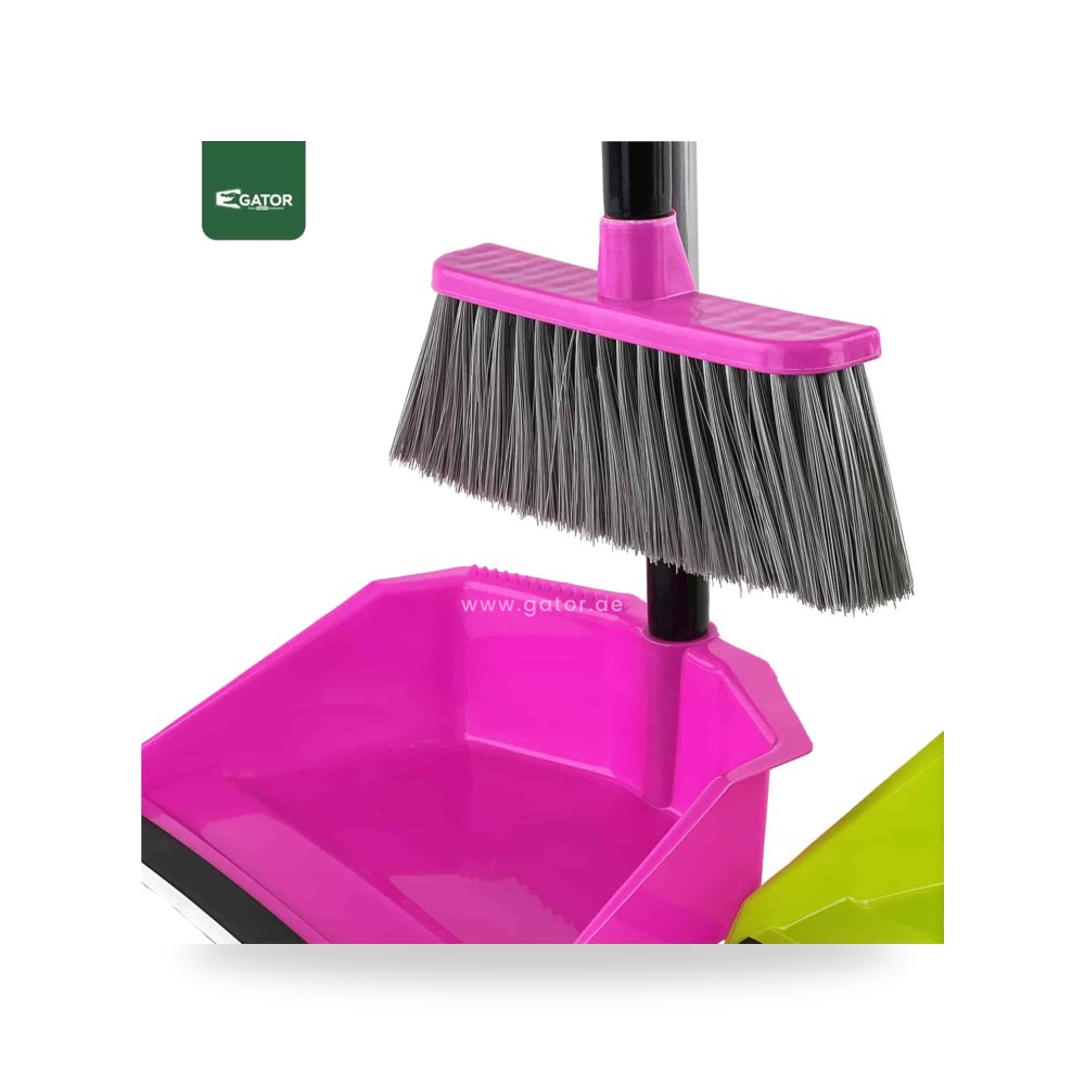 طقم مكنسة مع جاروف عمودي ملون جاتور G-DP21 جاتور السعودية (Gator KSA)