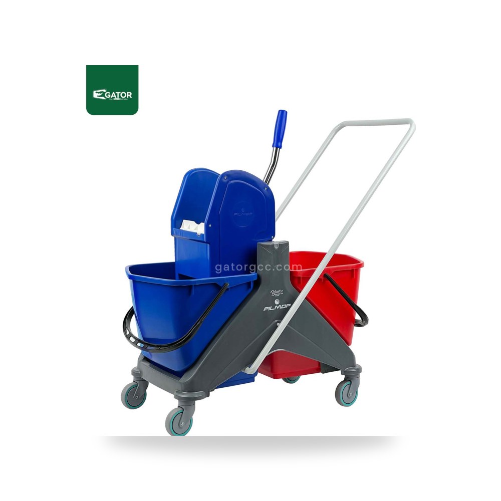 عربة نظافة مزدوجة الدلو فيلموب 50 لتر G-BT23 جاتور السعودية (Gator KSA)