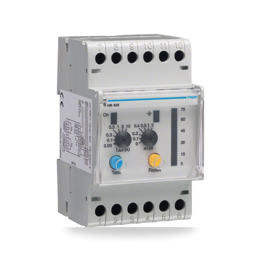 مرحل حماية تسريب أرضي هاجر مؤشر LED طراز HR420 Hager (هاجر)
