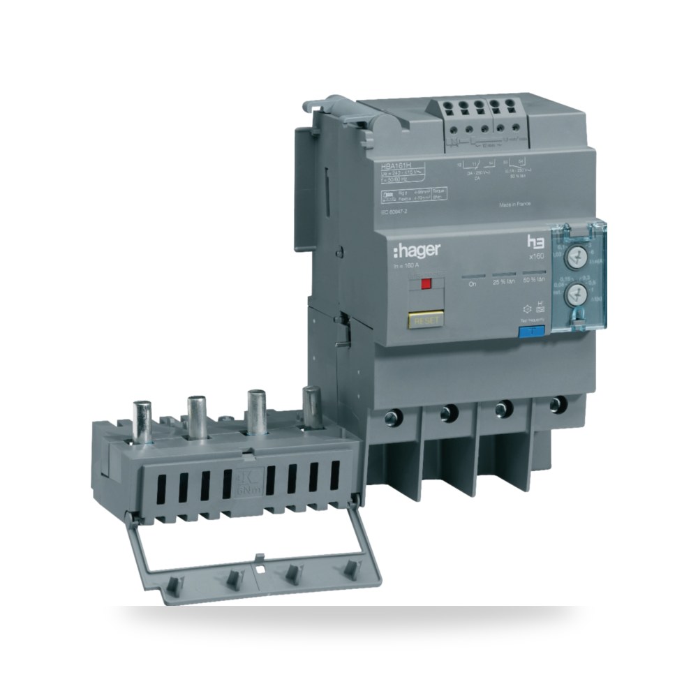وحدة تسريب أرضي هاجر x160 رباعي 160A HBA161H Hager (هاجر)