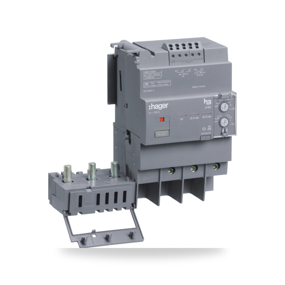 قاطع حماية تسريب 125 أمبير هاجر Hager HBA125H Hager (هاجر)