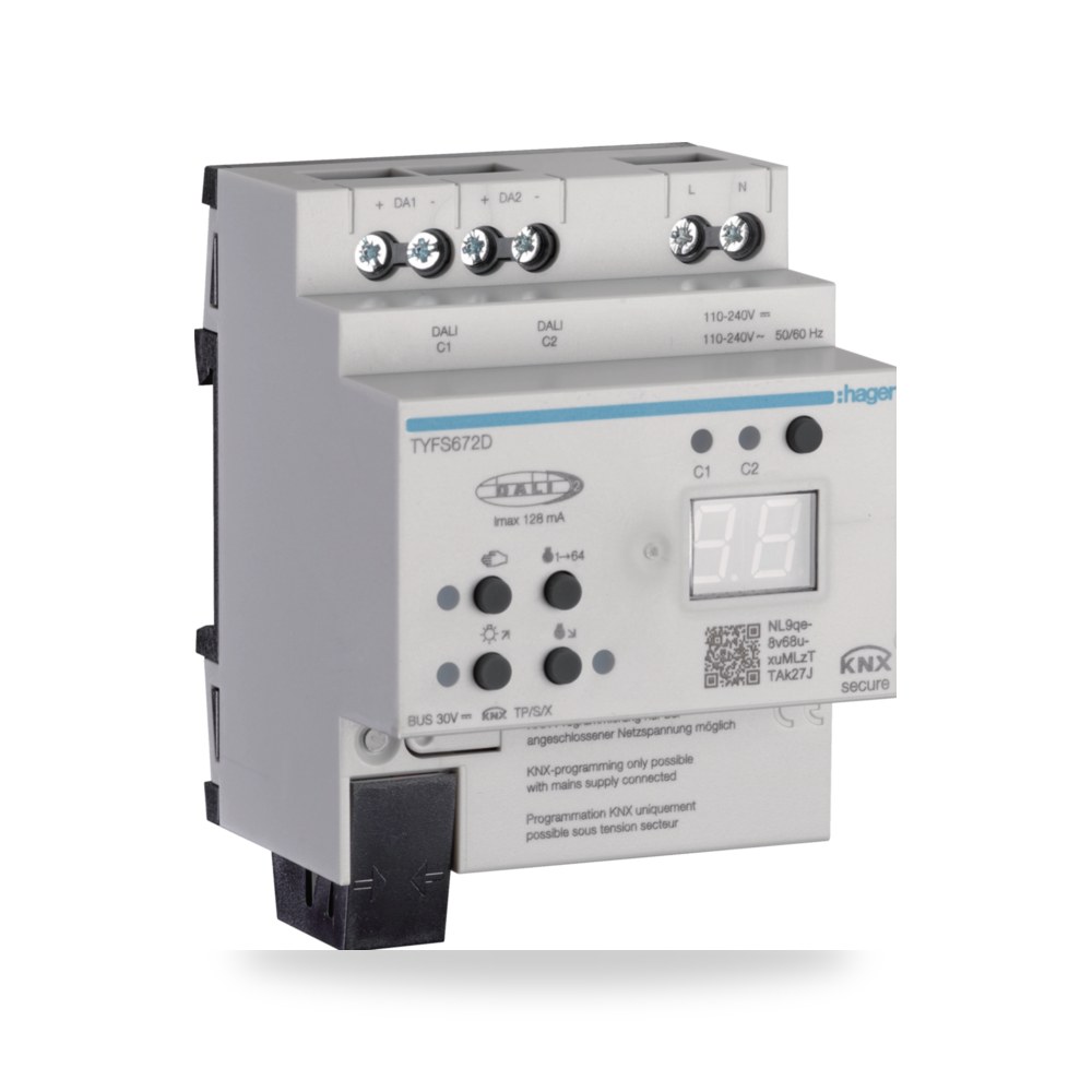 موديول تحكم وتعتيم ذكي هاجر Hager KNX TYFS672D Hager (هاجر)