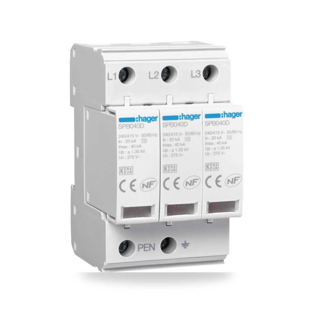 جهاز حماية من الصواعق ثلاثي هاجر Hager SPB340D Hager (هاجر)