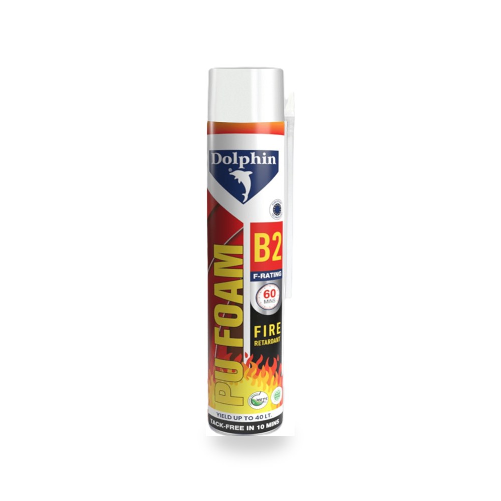 فوم بولي يوريثان مقاوم للحريق 750ml دولفين - المقرم (Dolphin - Al Muqarram)