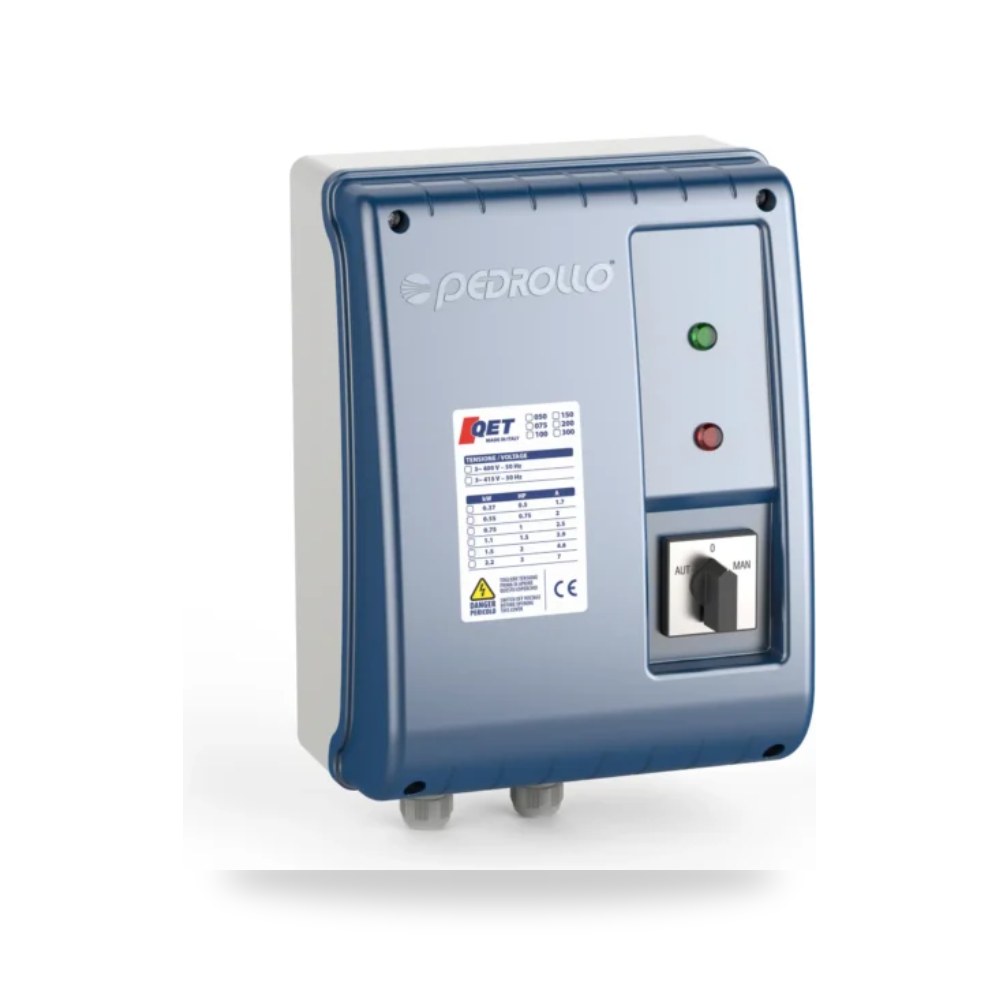 لوحة تحكم مضخات آبار ثلاثية الطور QET بيدرولو (Pedrollo S.p.A.) موديل PED-QET