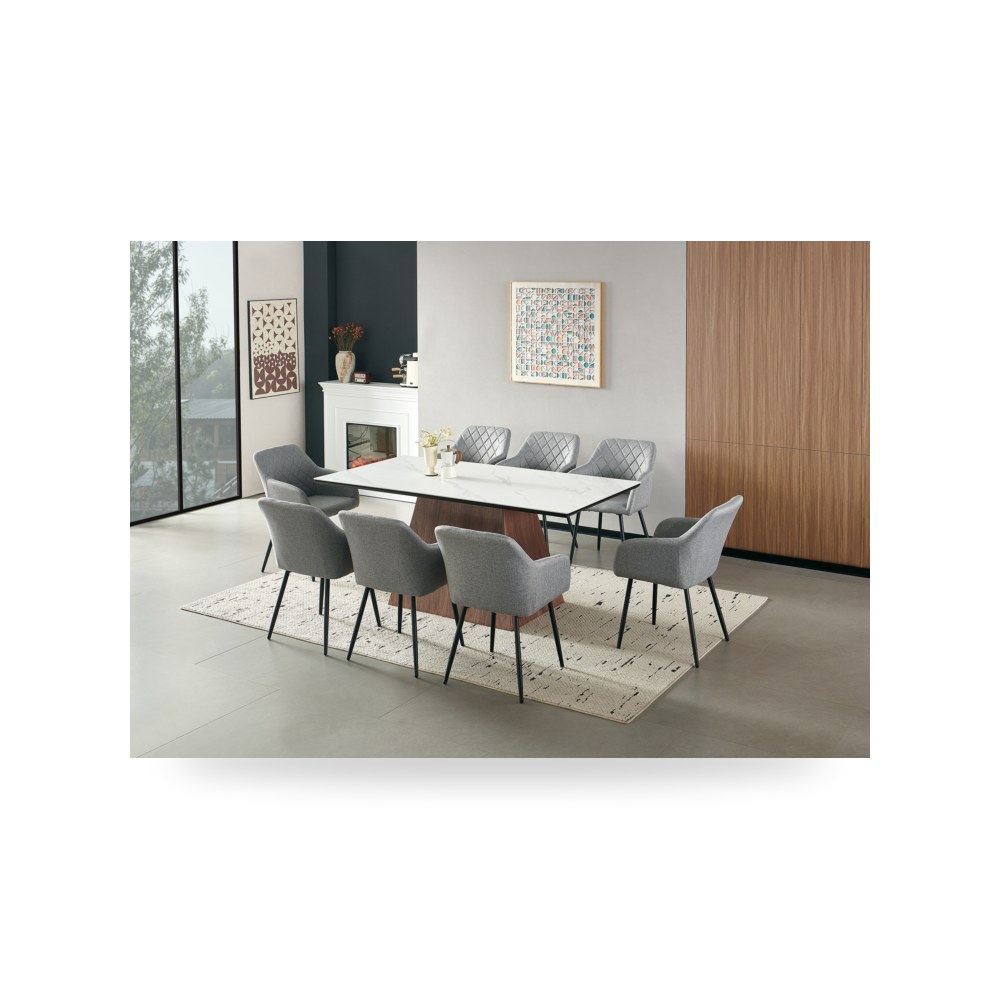 طاولة طعام خشبية مع 8 كراسي موديل M 181640 كود 053